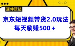（9431期）2024最新京东短视频带货2.0玩法，每天3分钟，日入500+