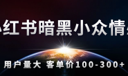 (15696期)小红书暗黑小众情感赛道,用户量大,客单价100-300+
